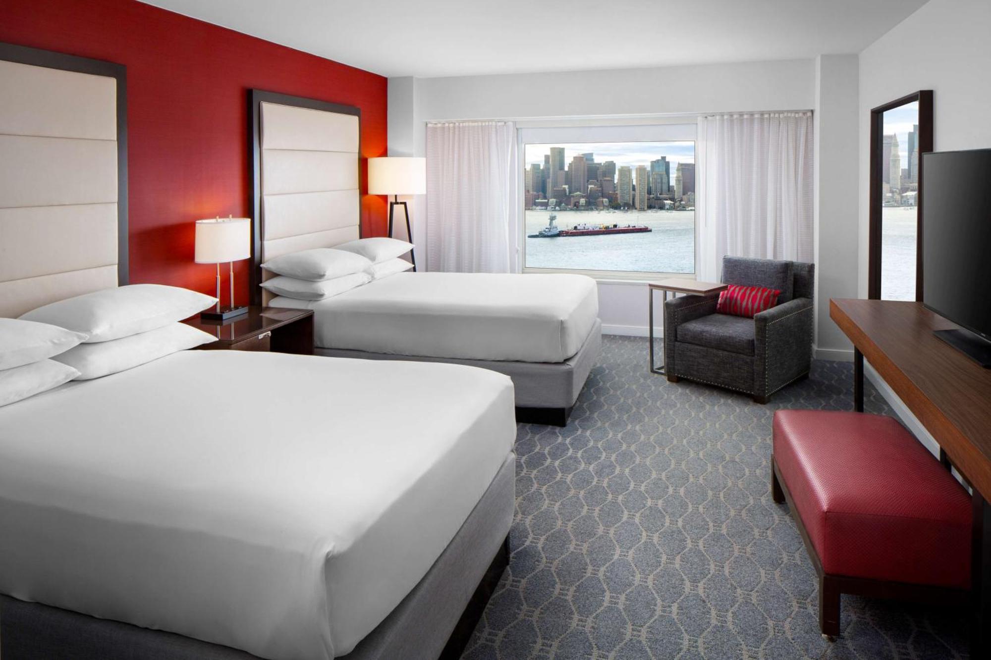 Double Room with Two Double Beds and Harbor View
