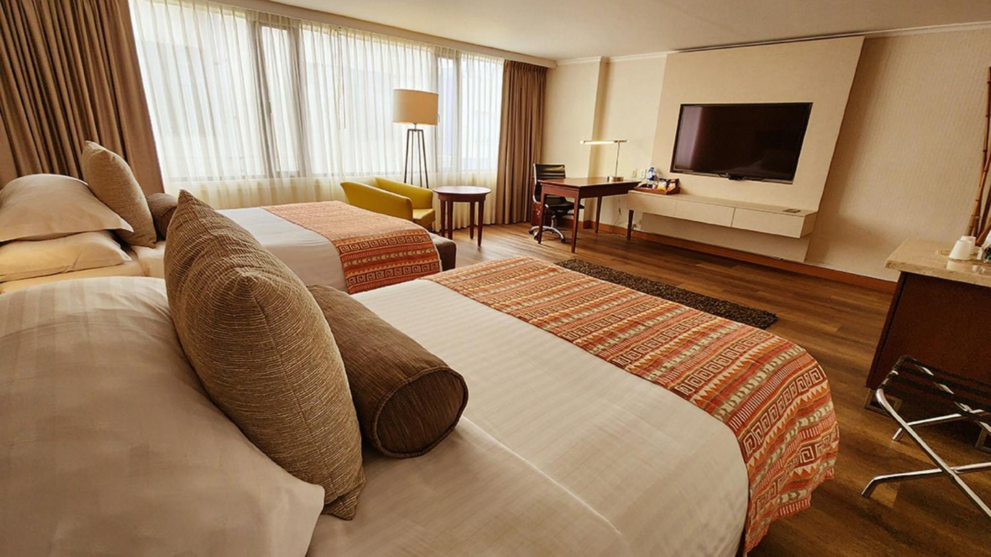 Double Room Two Double Beds Accessible or Non-Smoking