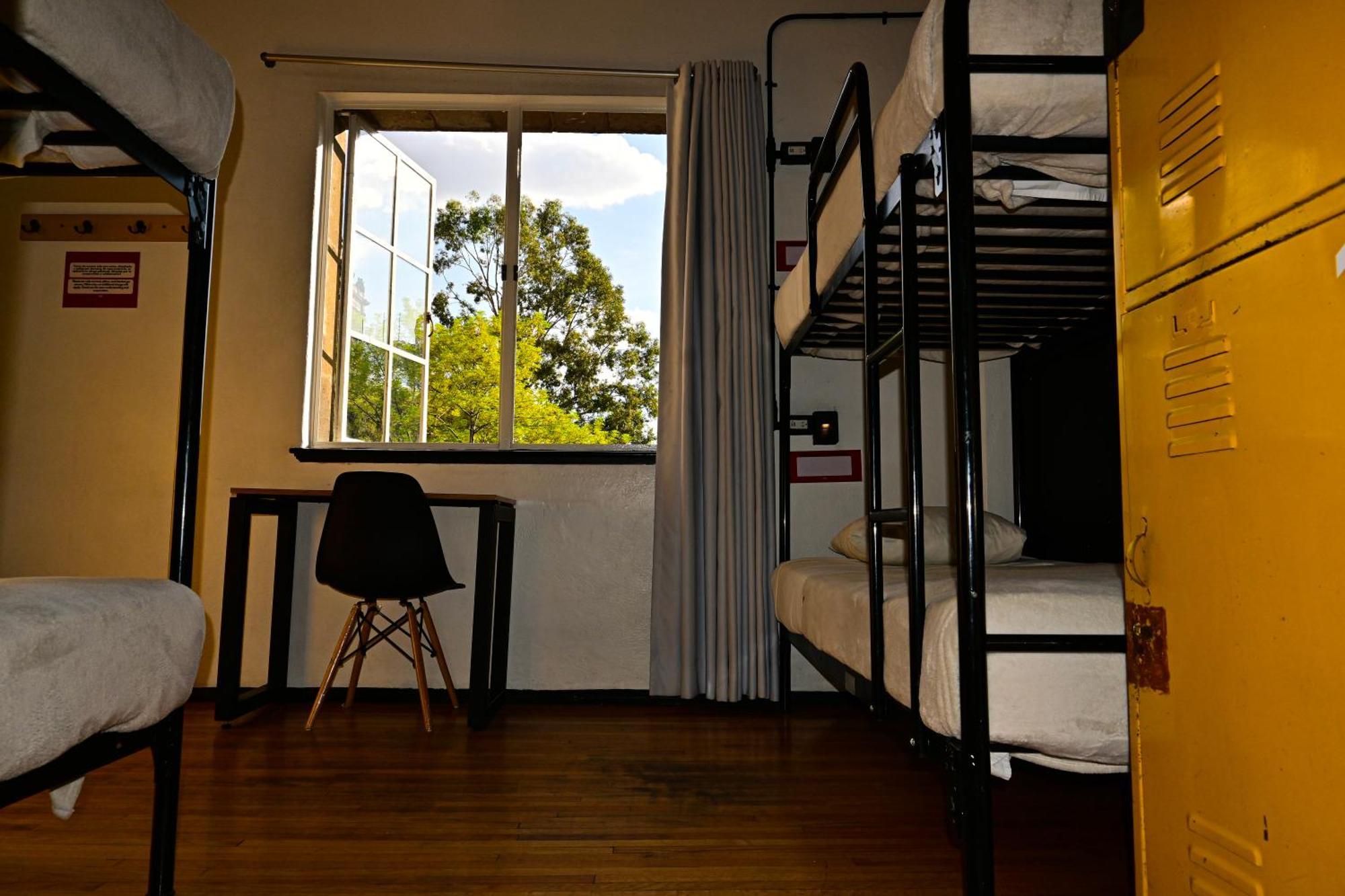 Bed in 6-Bed Mixed Dormitory Room Exterior Shared Bathroom - Zocalo View