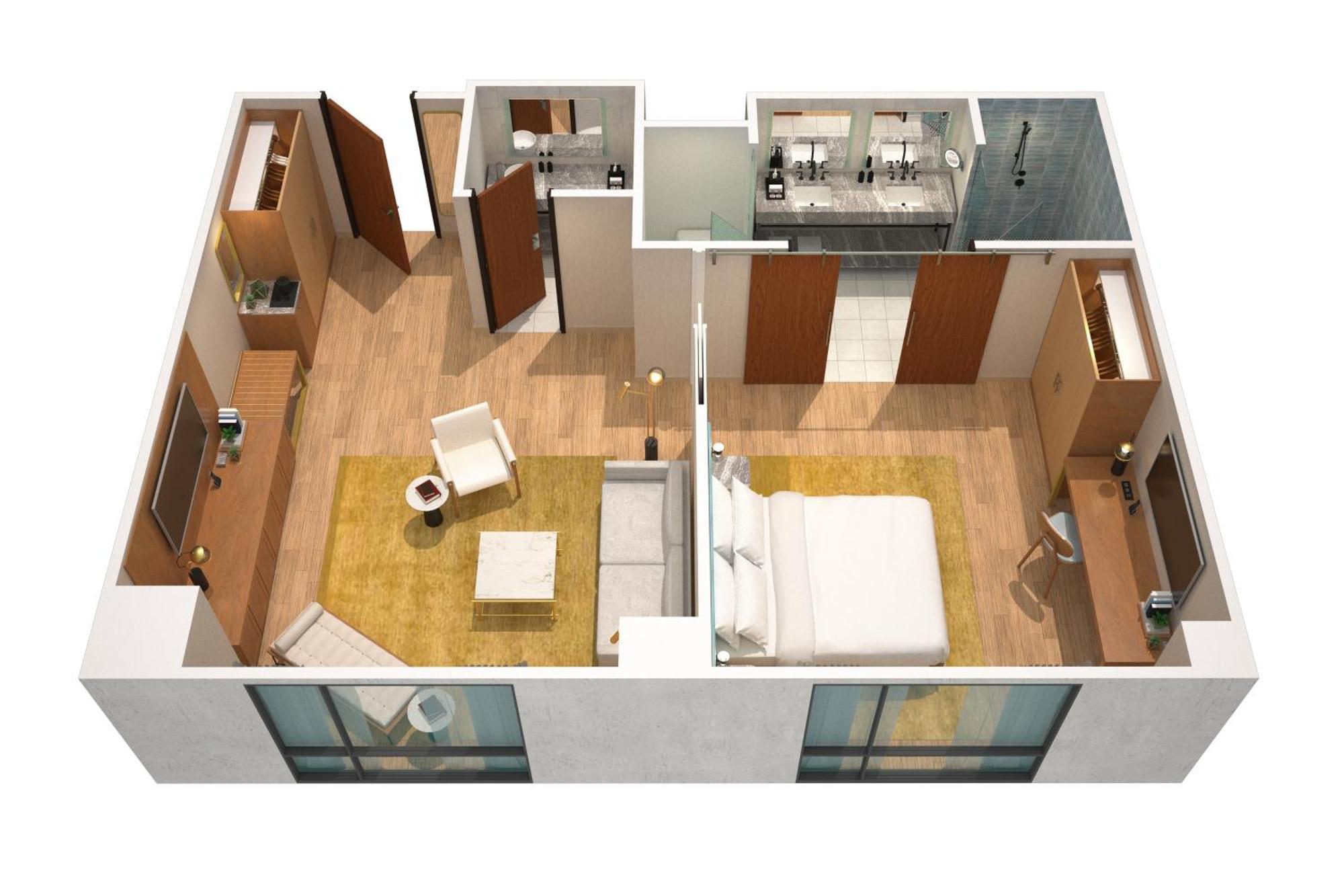 One Bedroom Junior City Suite One King with Sofa Bed