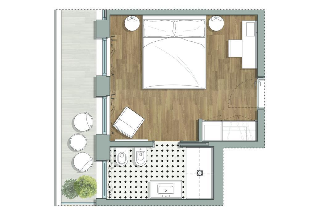 Large Double Room Balcony City View